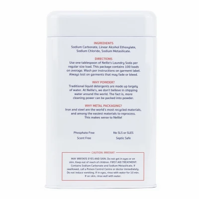 Laundry Soda Detergent Tin for 100 Loads