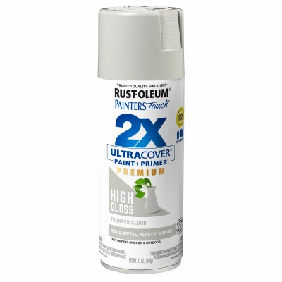 Painter's Touch 2X Ultra Cover High Gloss Spray Paint Thunder Cloud 12 Ounce