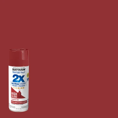 Painter's Touch 2X Ultra Cover High-Gloss Spray Paint, Majestic Red, 12 oz.