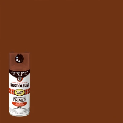 Stops Rust Custom Spray 5-in-1 Automotive Primer Aerosol, Flat Red, 12 oz.