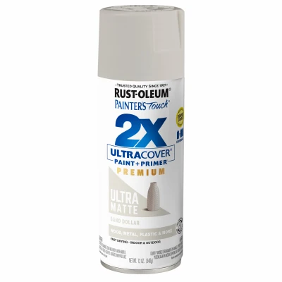 Painter's Touch 2X Ultra Cover Ultra Matte Spray Paint, Sand Dollar, 12 oz.