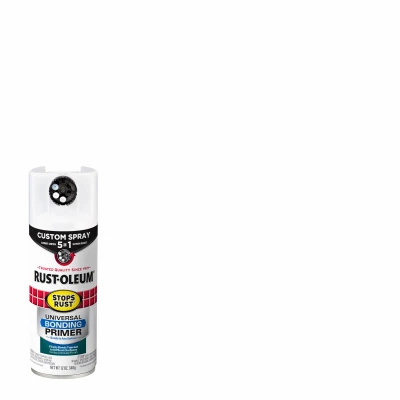 Stops Rust Custom Spray 5-in-1 Universal Bonding Primer Aerosol, Flat White, 12 oz.