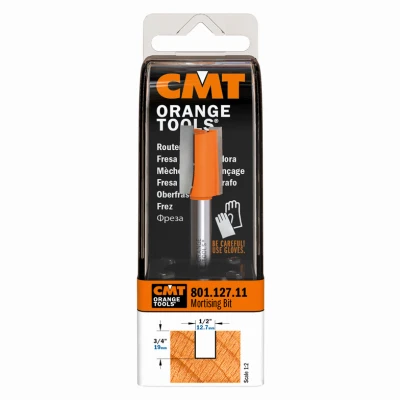Mortising Router Bit, 1/2 In. Diameter, 1/4 In. Shank