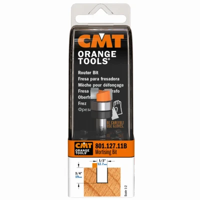 Mortising Router Bit, 1/2 In. Diameter, 1/4 In. Shank