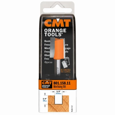 Mortising Router Bit, 5/8 In. Diameter, 1/4 In. Shank