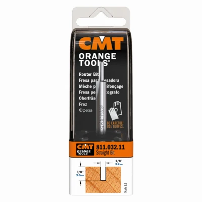 Solid Carbide Straight Router Bit, 1/4 In. Shank, 1/8 In. Diameter