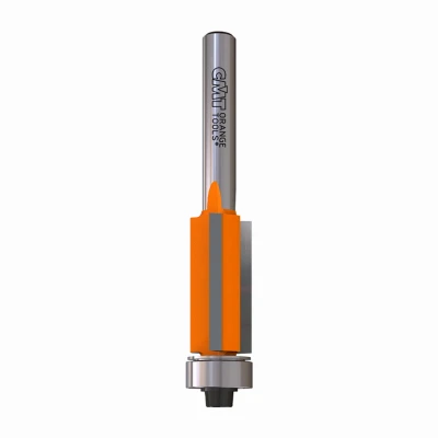 3-Flute Super-Duty Flush Trim Router Bit, 1 In. Cutting Length, 1/4 In. Shank