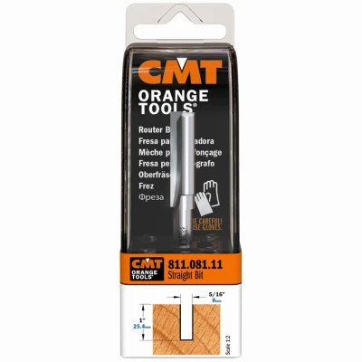 Solid Carbide Straight Router Bit, 1/4 In. Shank, 5/16 In. Diameter for Leigh Jig