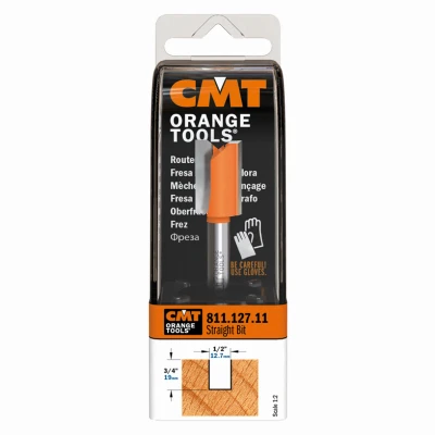 Straight Router Bit, 1/4 In. Shank, 1/2 In. Diameter