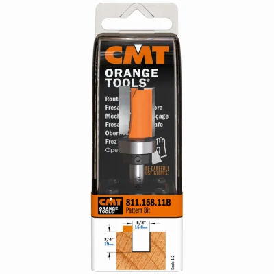 Pattern Router Bit, 1/4 In. Shank, 5/8 In. Diameter