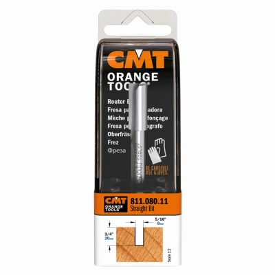 Solid Carbide Straight Router Bit, 1/4 In. Shank, 5/16 In. Diameter
