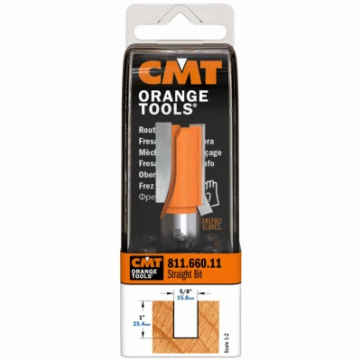 Straight Router Bit, 1/2 In. Shank, 5/8 In. Diameter