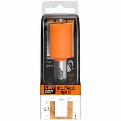 Straight Router Bit, 1/2 In. Shank, 1 In. Diameter