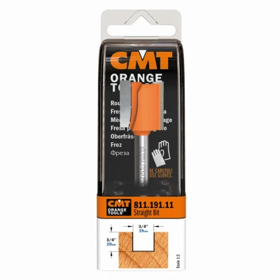 Straight Router Bit, 1/4 In. Shank, 3/4 In. Diameter
