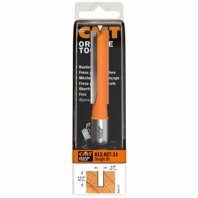 Straight Router Bit, 1/2 In. Shank, 1/2 In. Diameter