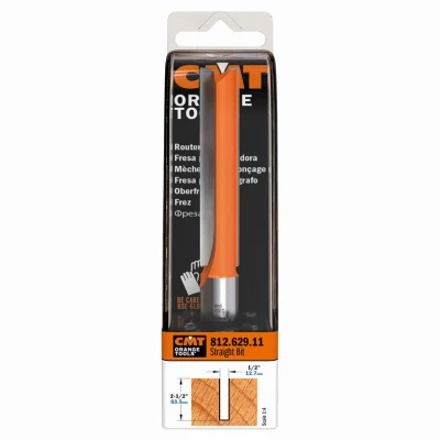 Straight Router Bit, 1/2 In. Shank, 1/2 In. Diameter