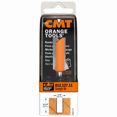 Straight Router Bit, 1/4 In. Shank, 1/2 In. Diameter