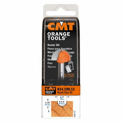 Round Nose Router Bit, 1/4 In. Shank, 3/8 In. Radius