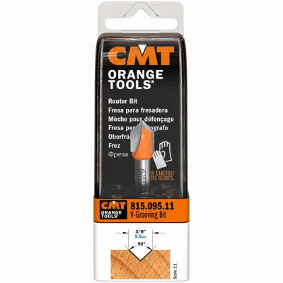 V-Grooving Router Bit, 3/8 In. Diameter, 1/4 In. Shank
