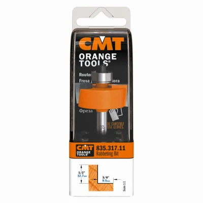 Rabbeting Router Bit, 1/4 In. Shank, 3/8 In. Cutting Depth