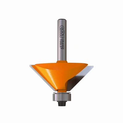 Chamfer Router Bit, 1/4 In. Shank, 25/32 In. Diameter