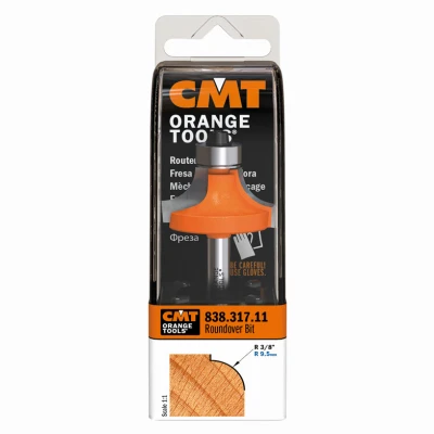 Roundover Router Bit with 1 Quarter Inch Shank and 3 Eighth Inch Radius