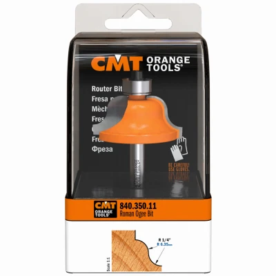 Roman Ogee Router Bit, 1/4 In. Shank, 1/4 In. Radius