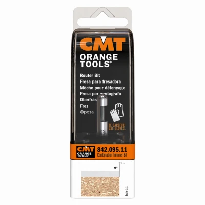 Solid Carbide Trimmer Router Bit with 1/4 Inch Diameter and 1/4 Inch Shank