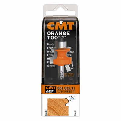 Corner Beading Router Bit, 1/4 In. Shank, 1/8 In. Radius