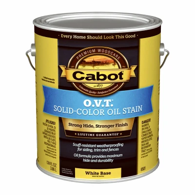 O.V.T. Oil Stain, Solid Tintable White Base, Gallon