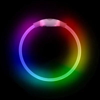 NiteMeow Rechargeable LED Safety Lighted Necklace, Disc-O Select Colors