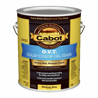 O.V.T. Oil Stain, Solid Tintable Medium Base, Gallon