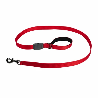 NiteDog Rechargeable Lighted Leash, Red/Red LED