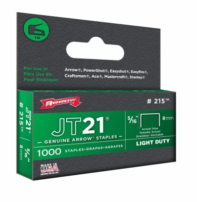 Staples, JT-21, 5/16-In., 1000-Pk.