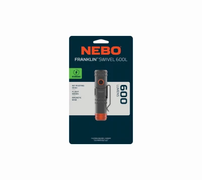Franklin Swivel Rechargeable Pocket Flashlight, 600 Lumen