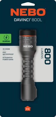 Rechargeable LED Flashlight, 4 Modes, 800 Lumen