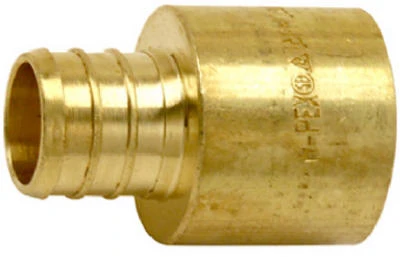 Sweat Adapter, Lead-Free, 3/4 Brass Barb Insert x 3/4 In. FP, 10-Pk.