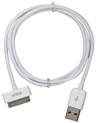 2-foot Ipod Power Sync Cable, 30 Pin To Usb Coiled