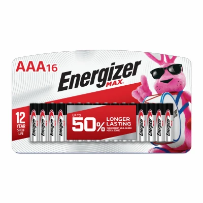 Max AAA Batteries, Triple A Alkaline Batteries, 16-Pack