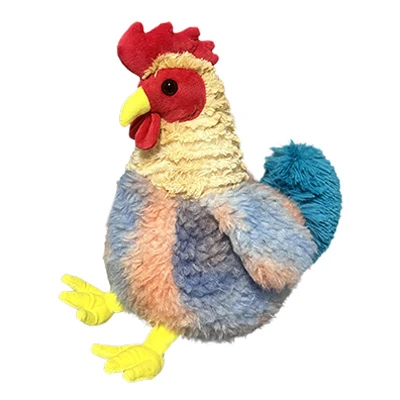 Plush Toy Chicken, Multicolor, 12 In.