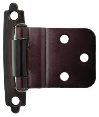 Self-Closing Inset Cabinet Hinges, Oil Rubbed Bronze, 3/8-In., 2-Pk.