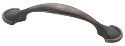Half Round Foot Cabinet Pulls, Bronze, 3-In., 10-Pk.