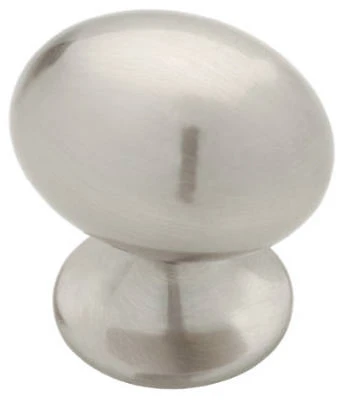 Large Football Cabinet Knobs, Satin Nickel, 35mm, 10-Pk.