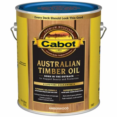 Australian Timber Oil Wood Stain Finish, Amberwood, Gallon