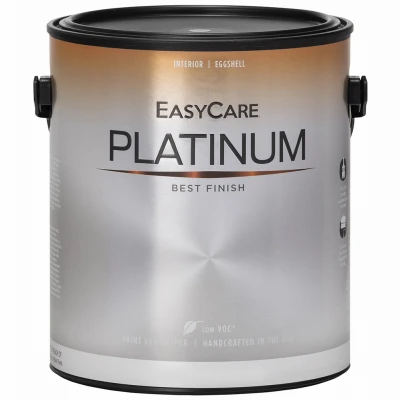 Platinum Interior Paint & Primer + Stain Blocker, Pure White Pastel Base Latex, Eggshell, 1 Gallon