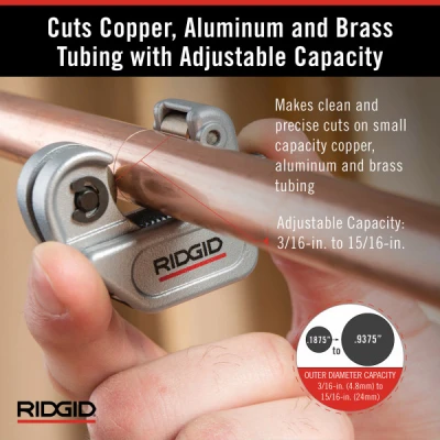 Close Quarters Tubing Cutter for 3/16 Inch to 15/16 Inch Tubing