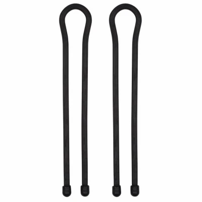 Gear Tie Reusable Rubber Twist Tie, Black, 18-In., 2-Pk.