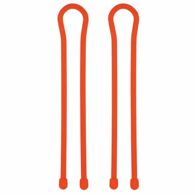 Gear Tie Reusable Rubber Twist Tie, Bright Orange, 18-In., 2-Pk.