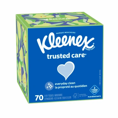 Facial Tissue, 2-Ply, Assorted Colors, 70-Ct.