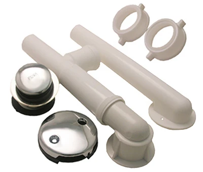 LARSEN Bathtub Waste And Overflow Assembly, PVC, Chrome, 1.5-In.